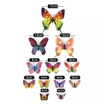 3D double butterflies with magnet, house or event decorations, set of 12 pieces, colorful color, A27